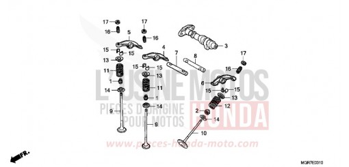 CAMSHAFT/VALVE (REAR) VT750SB de 2011